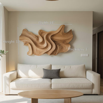 Modern Sculptural Wall Art With Abstract Design For Bedroom