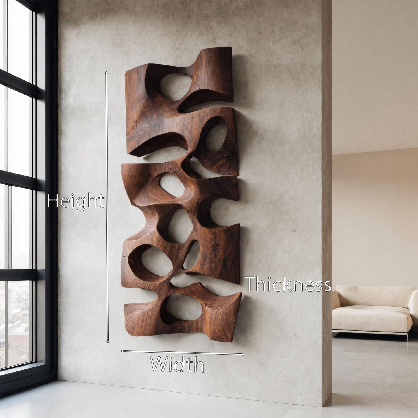 Modern Abstract Wall Sculpture For Living Room