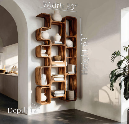 Modern Bookshelf With Integrated Compartments For Living Room