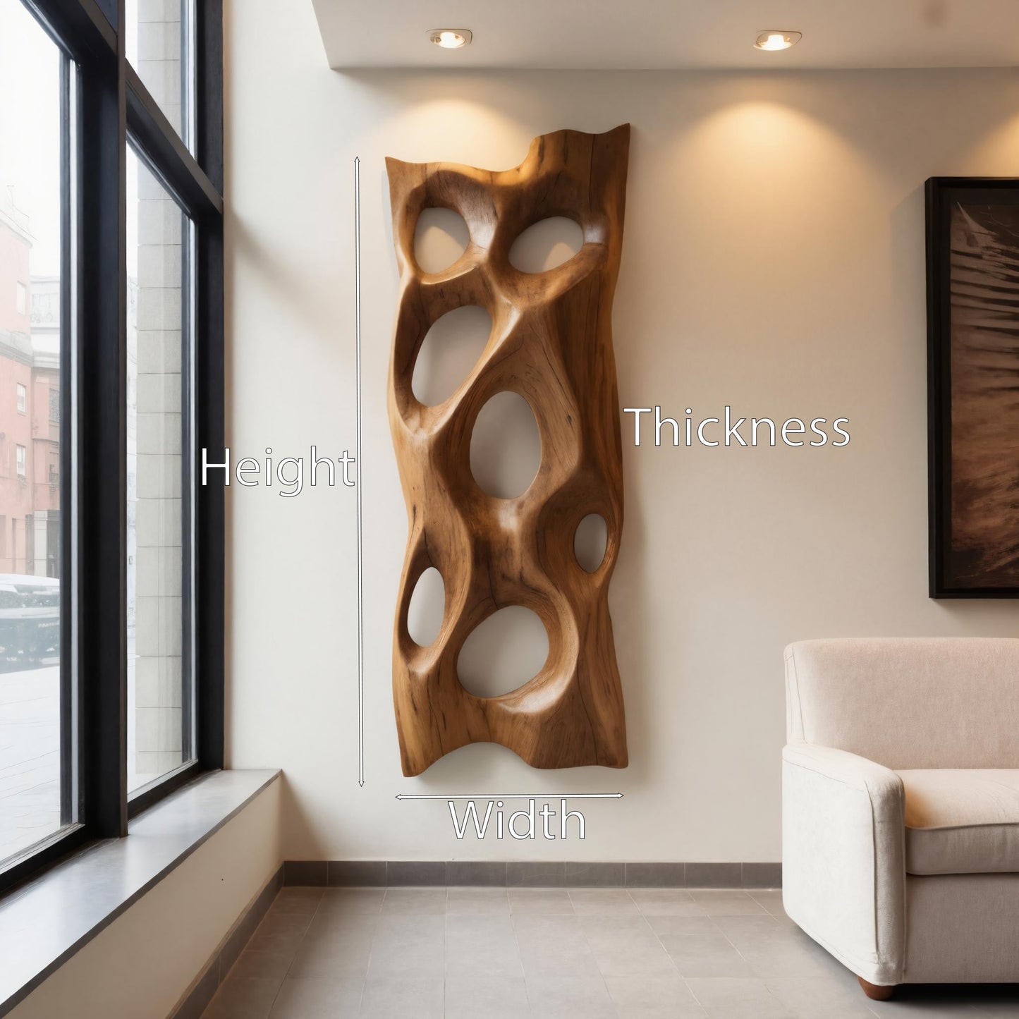 Contemporary Sculptural Wall Art With Abstract Design For Entryway