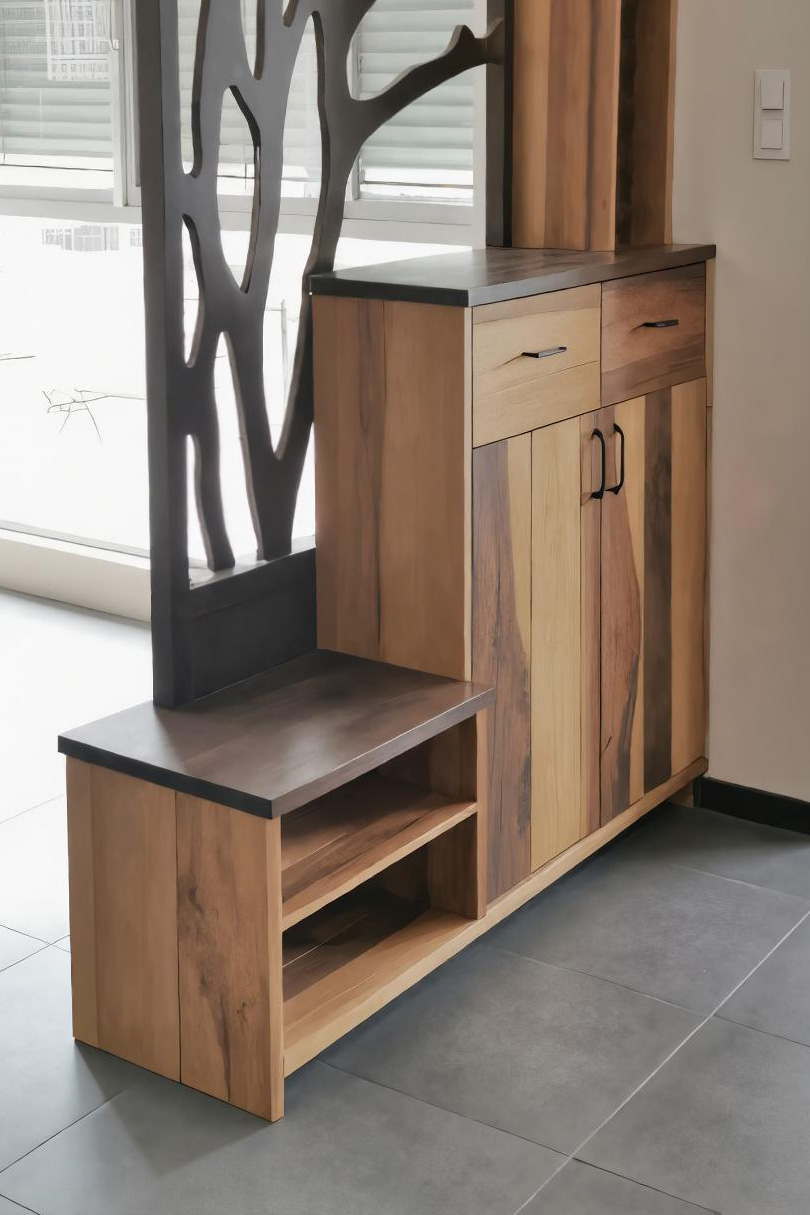 Modern Tree Pattern Divider Cabinet For Living Room