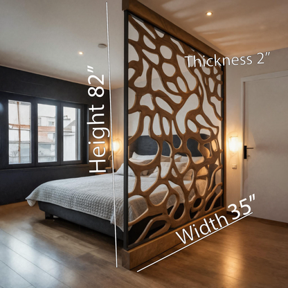 Modern Divider With Openwork For Bedroom