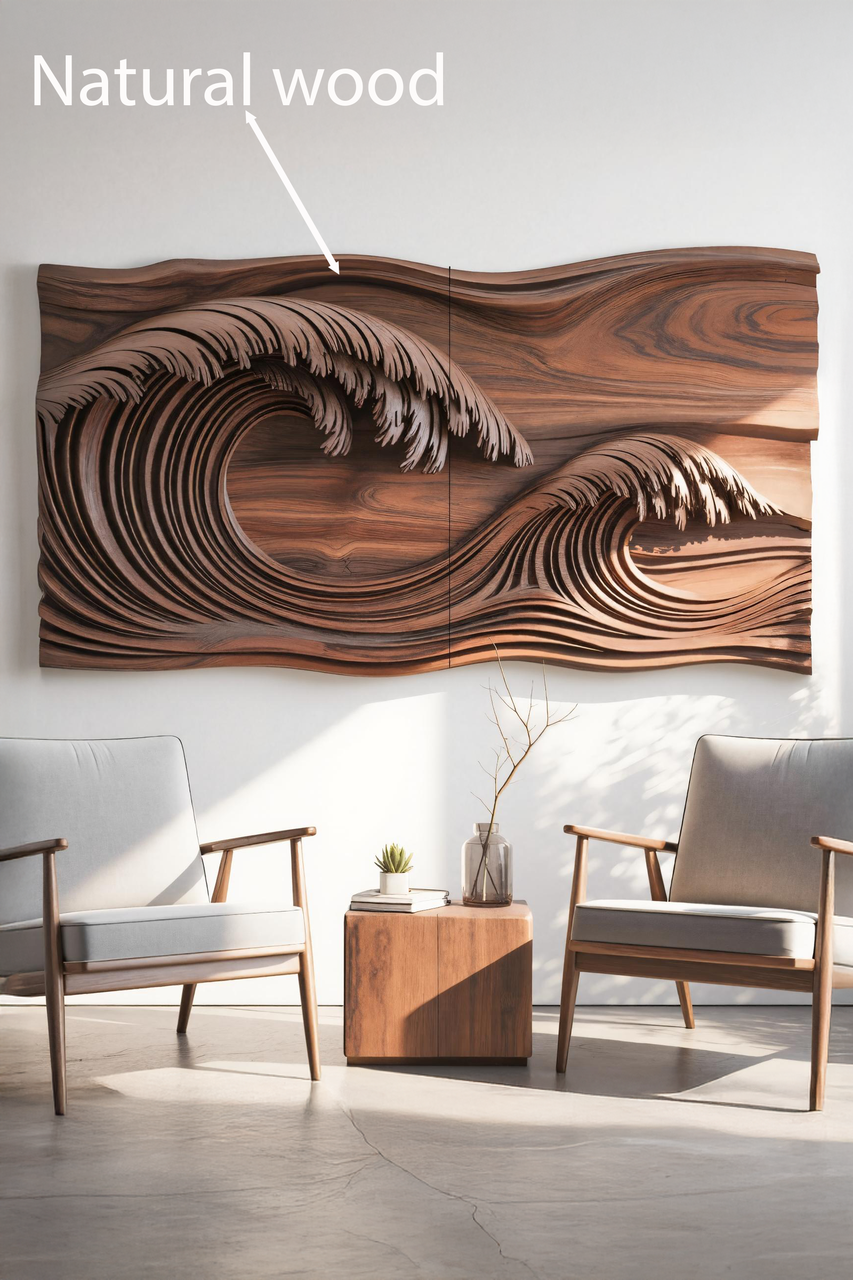 Ocean Wave Wall Sculpture For Bedroom