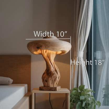 Handcrafted Mushroom Lamp With Organic Design For Bedroom Or Living Room
