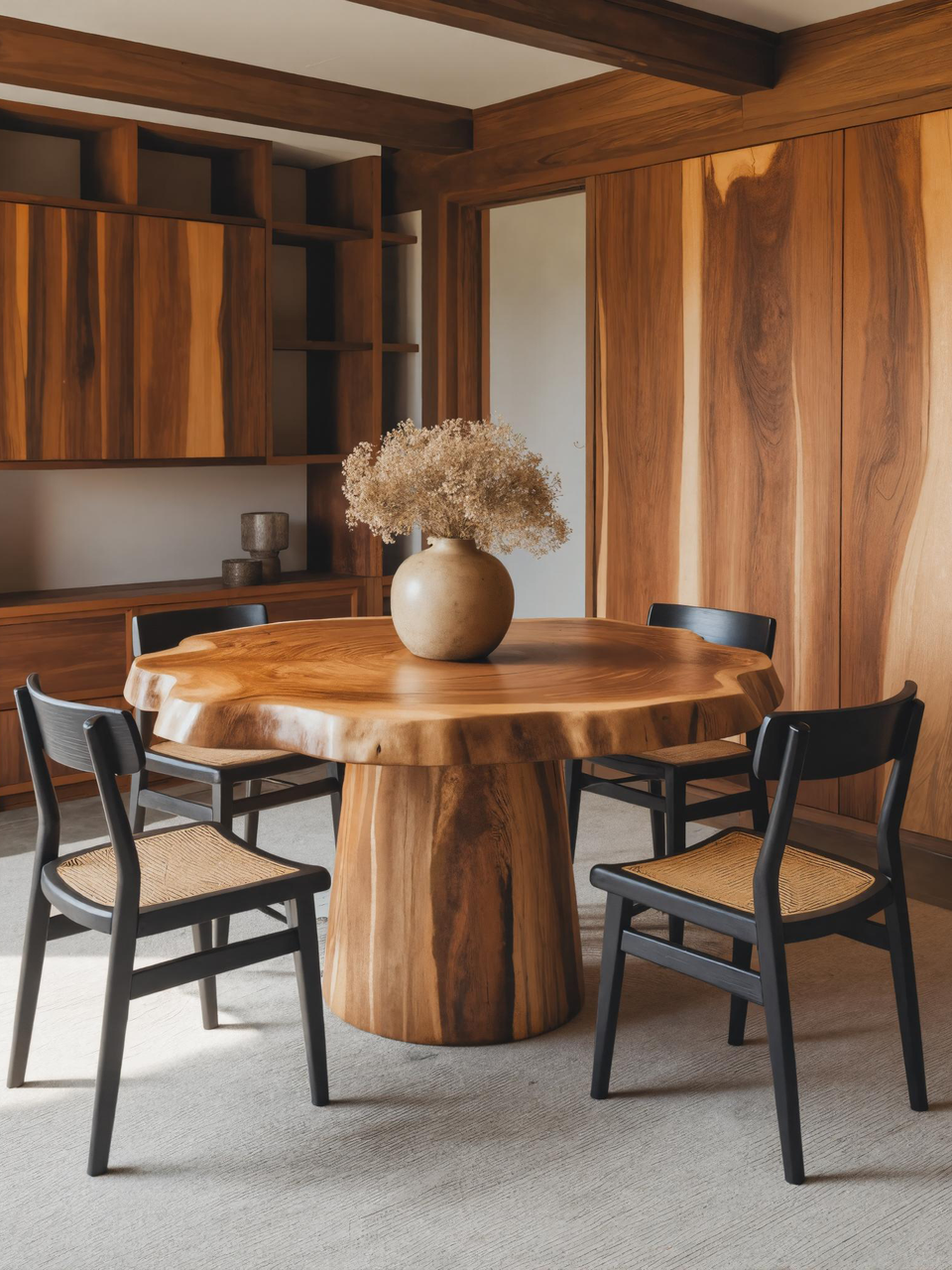 Round Pedestal Dining Table For Modern Kitchen Or Dining Room