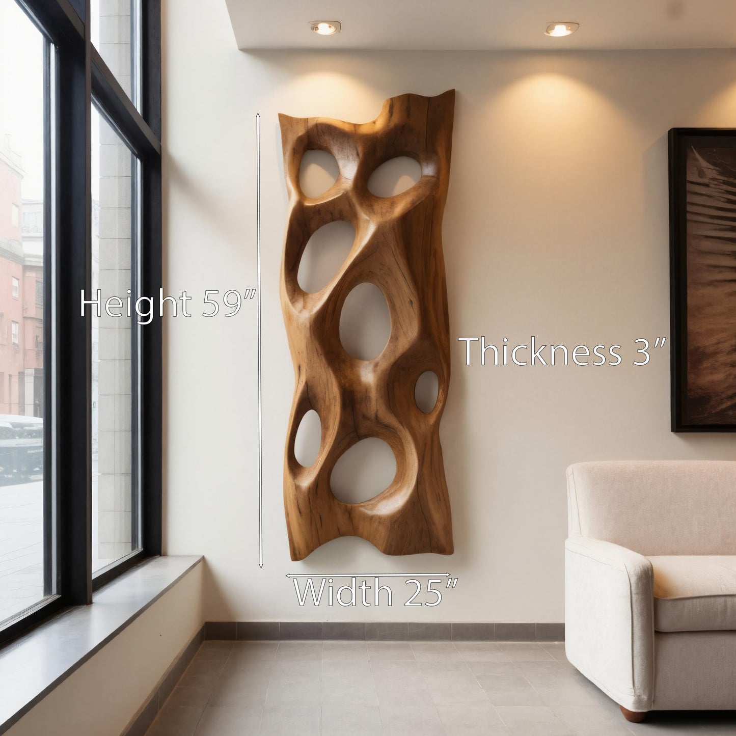 Contemporary Sculptural Wall Art With Abstract Design For Entryway