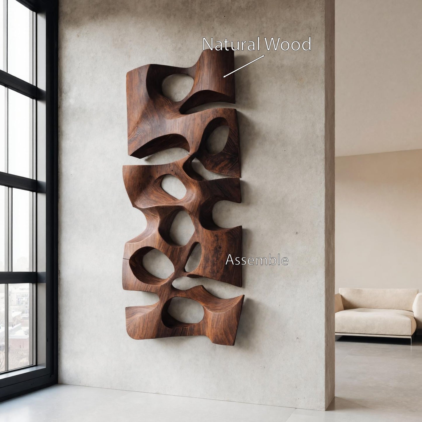 Modern Abstract Wall Sculpture For Living Room