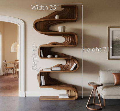 Artistic Sculptural Bookshelf For Living Room