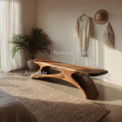 Modern Sculptural Bench For Bedroom Or Living Room
