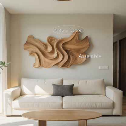 Modern Sculptural Wall Art With Abstract Design For Bedroom