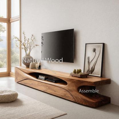 Modern Live Edge TV Console For Living Room