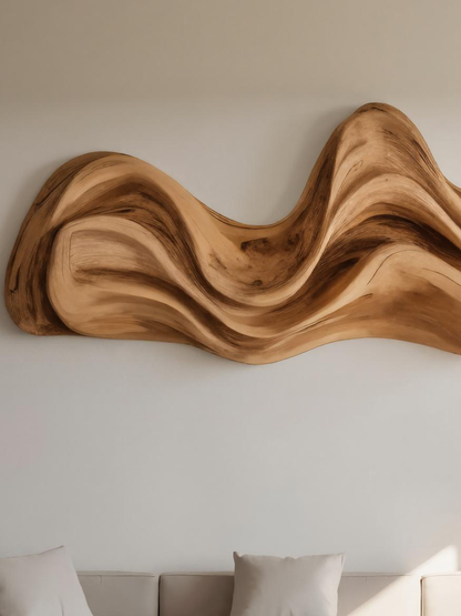 Large Wavy Wall Art Sculpture For Living Room