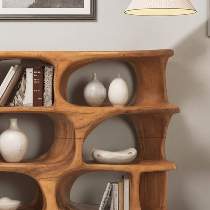 Modern Organic Sculptural Bookshelf For Living Room Or Office