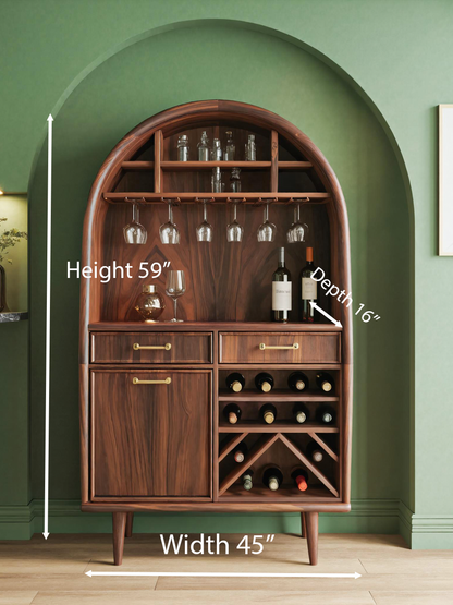 Modern Arched Wine Cabinet For Dining Room