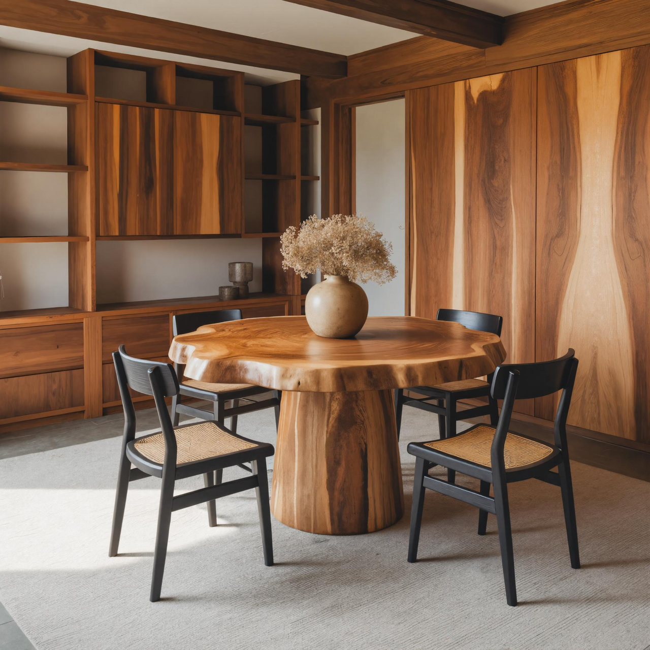 Round Pedestal Dining Table For Modern Kitchen Or Dining Room