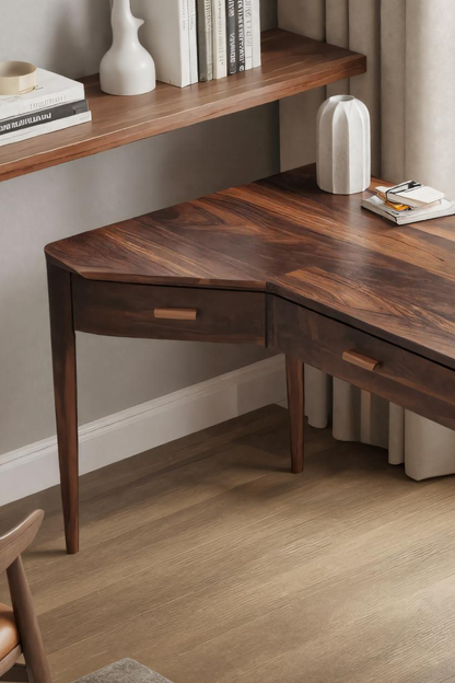 Sculptural Curved Desk With Storage For Home Or Office