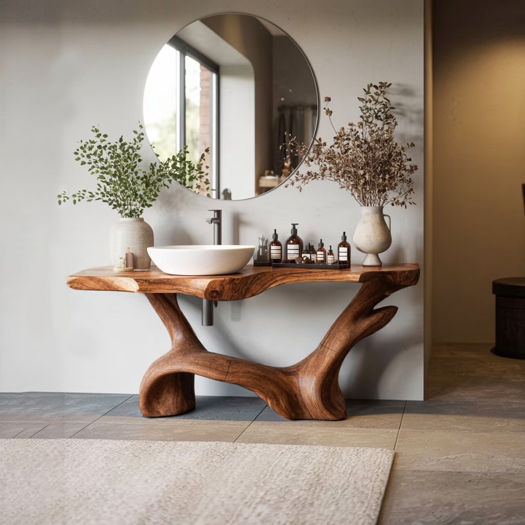 Farmhouse Solid Vanity For Country Bathroom Design