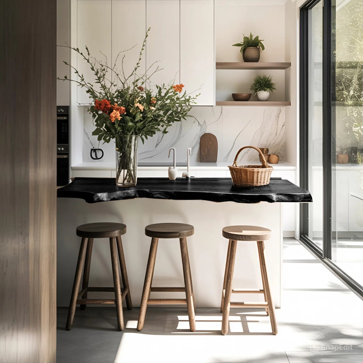 Farmhouse Live Edge Tabletop For Dining Room Decor