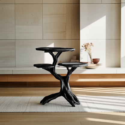 Farmhouse Solid Wood End Table For Living Room Space