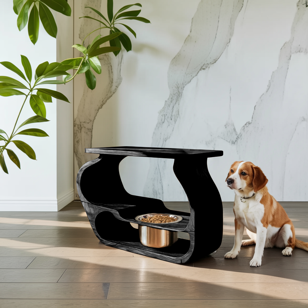 Wooden Dog Bowl Stand Farmhouse Style For Dogs