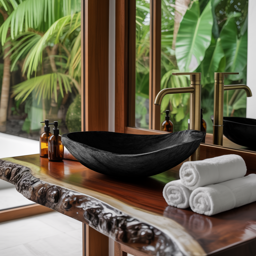 Wood Wash Basin Rustic Design For Farmhouse Bathroom