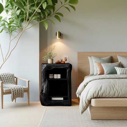 Rustic Wooden Nightstand Bedroom Furniture Essential