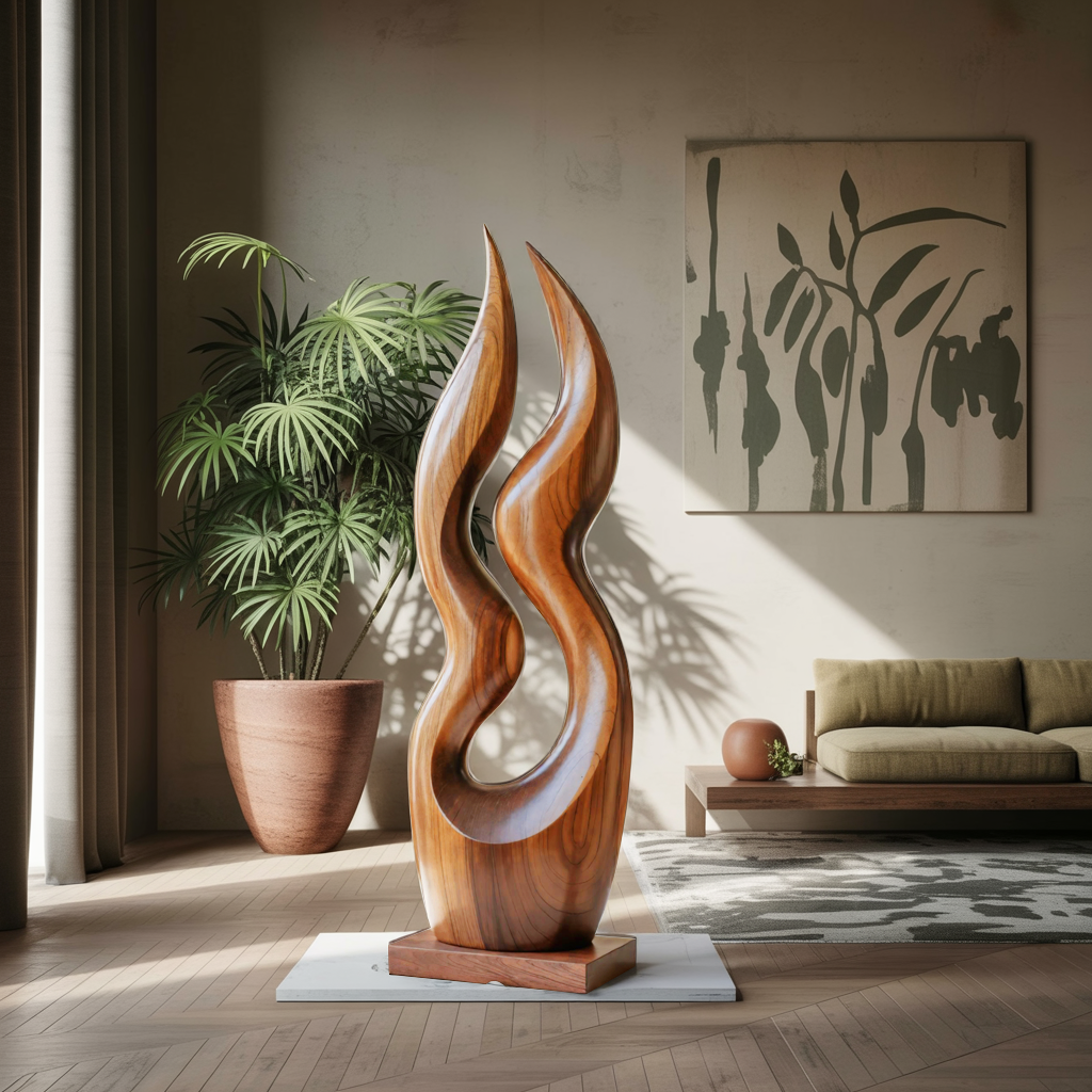 Farmhouse Handcrafted Sculpture For Patio Decor