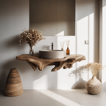 Farmhouse Bathroom Shelf Wall Mount For Storage