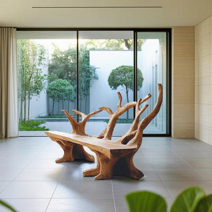Handcrafted Branch Bench For Living Room Statement Pieces