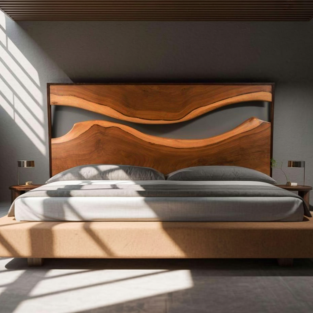 Mid Century Wooden Nightstand For Chic Bedroom Set