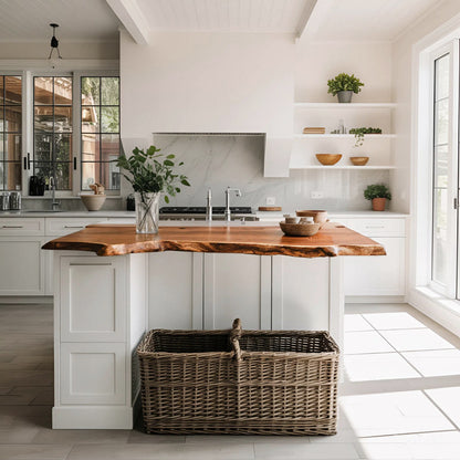 Farmhouse Live Edge Tabletop For Dining Room Decor