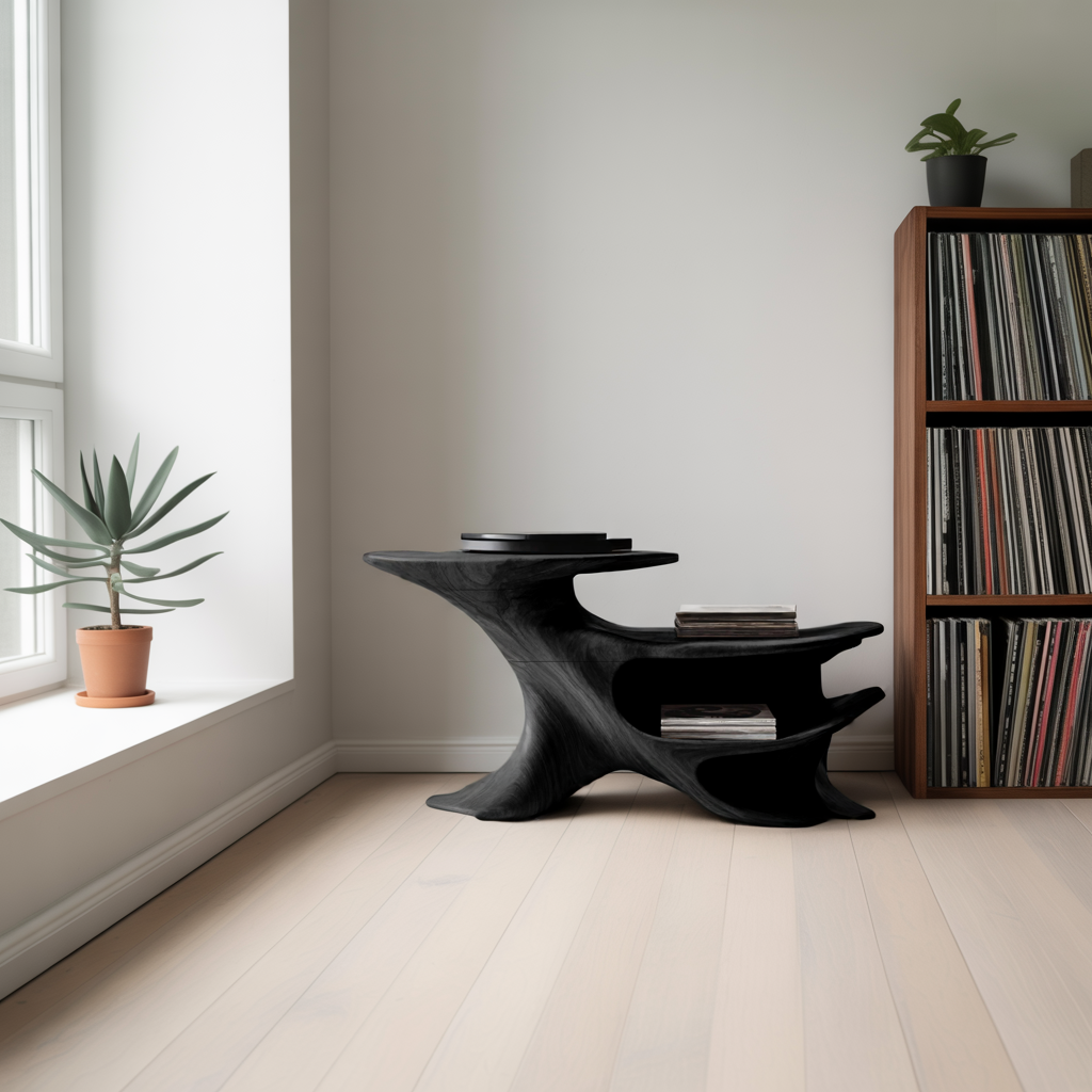 Handcrafted Record Stand for Music Lovers’ Home Decor