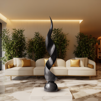 Handcrafted Organic Contemporary Landscape Sculpture For Office Decor