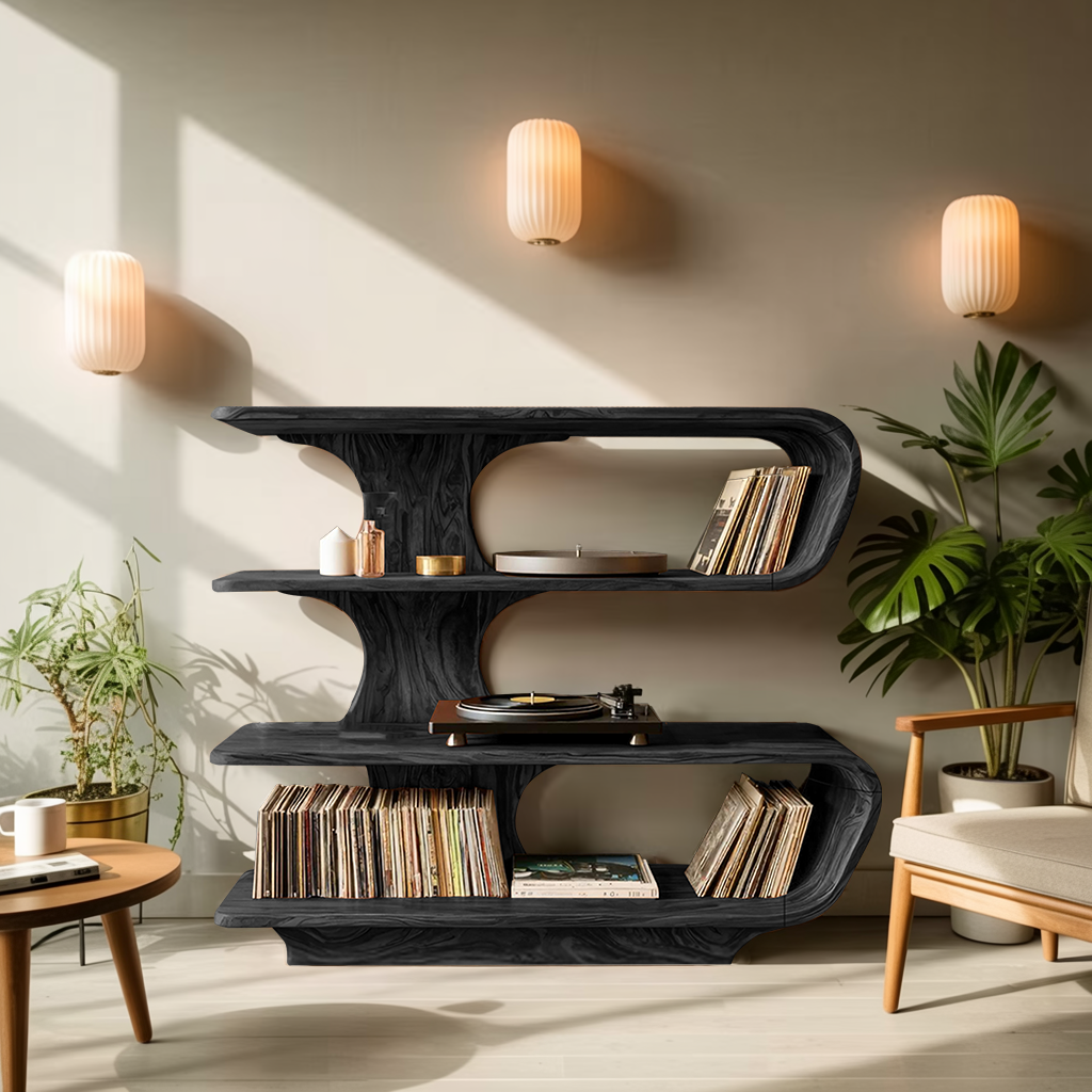 Farmhouse Vinyl Storage Console For Bedroom Decor