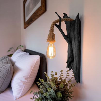 Rustic Wall Lamp For Bedroom And Hallway Lighting