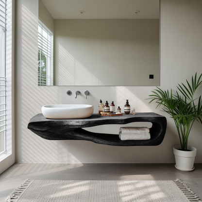 Rustic Bathroom Shelf For Industrial Bathroom Style