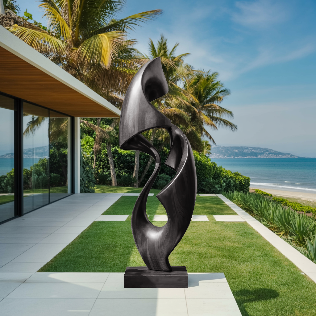 Rustic Abstract Sculpture For Office Decor