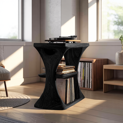 Mid Century Wood Vinyl Cabinet For Livingroom Decor