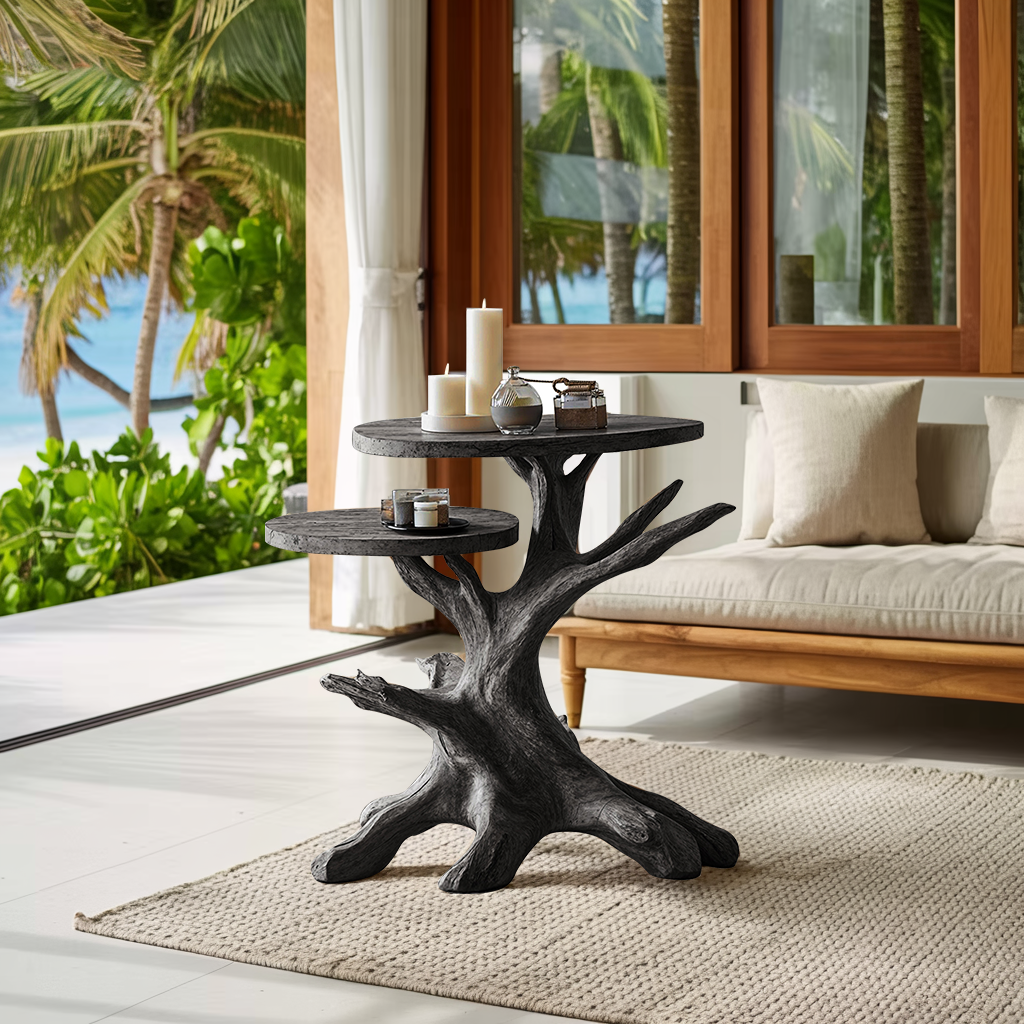 Rustic Live Edge End Table Entryway Design