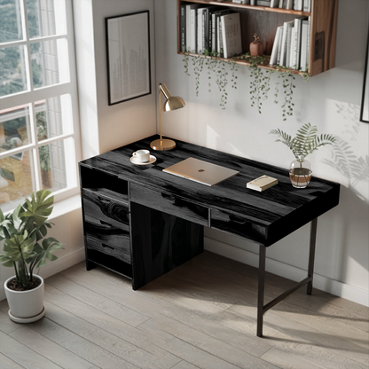 Modern Wooden Desk With Drawers For Home Office Or Study