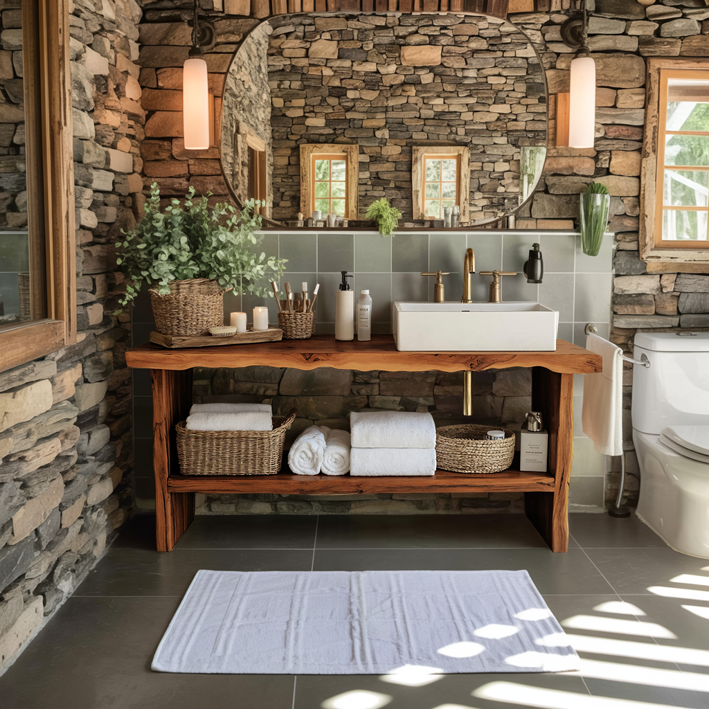 Rustic Live Edge Vanity For Natural Bathroom Vibes