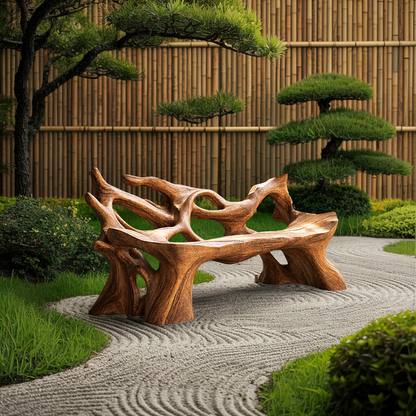 Farmhouse Wooden Bench For Weather Resistant Patio Decor