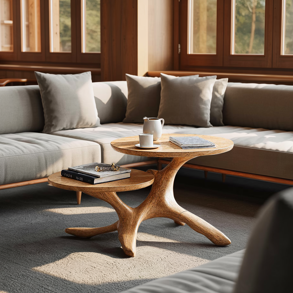 Mid Century Live Edge End Table Entryway Design