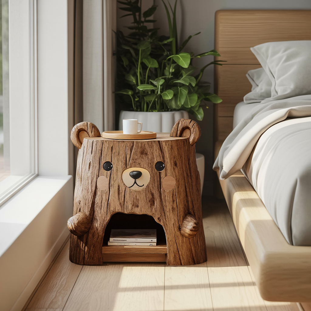Rustic Record Cabinet With Storage For Bedroom Decor