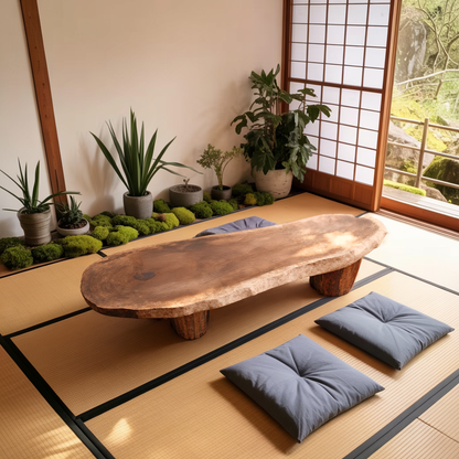 Zen Style Low Tea Table For Meditation Room Outdoor Use
