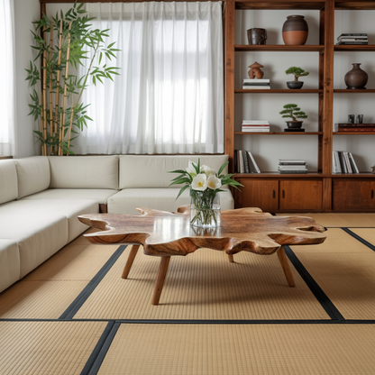 Handcrafted Low Table For Wooden Room Decor