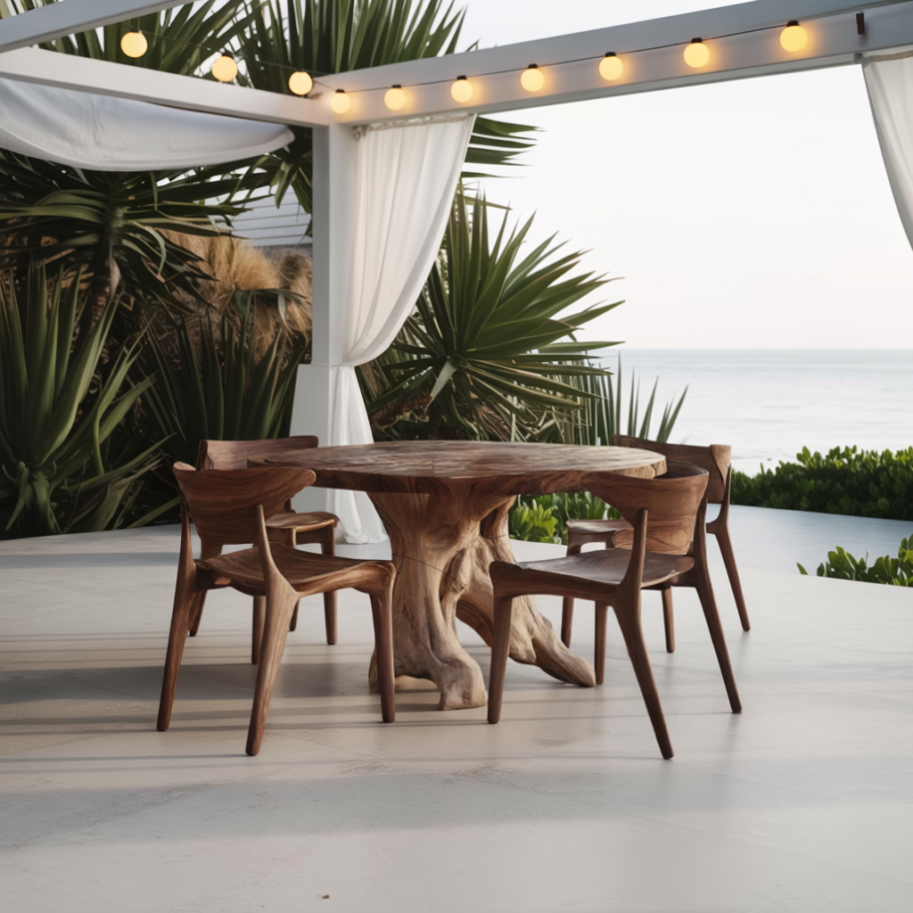 Mid Century Wood Dining Table For Kitchen Decor