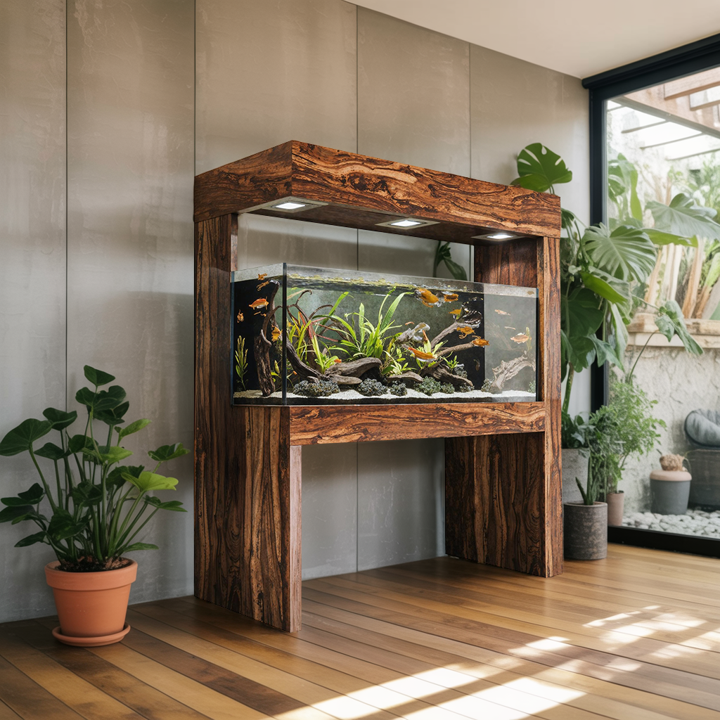Modern Aquarium Stand With Canopy For Living Room
