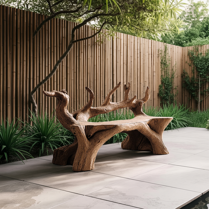 Handcrafted Wooden Bench For Custom Made Living Room Furniture