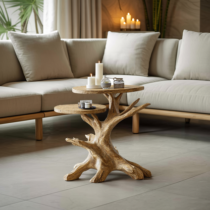 Rustic Live Edge End Table Entryway Design